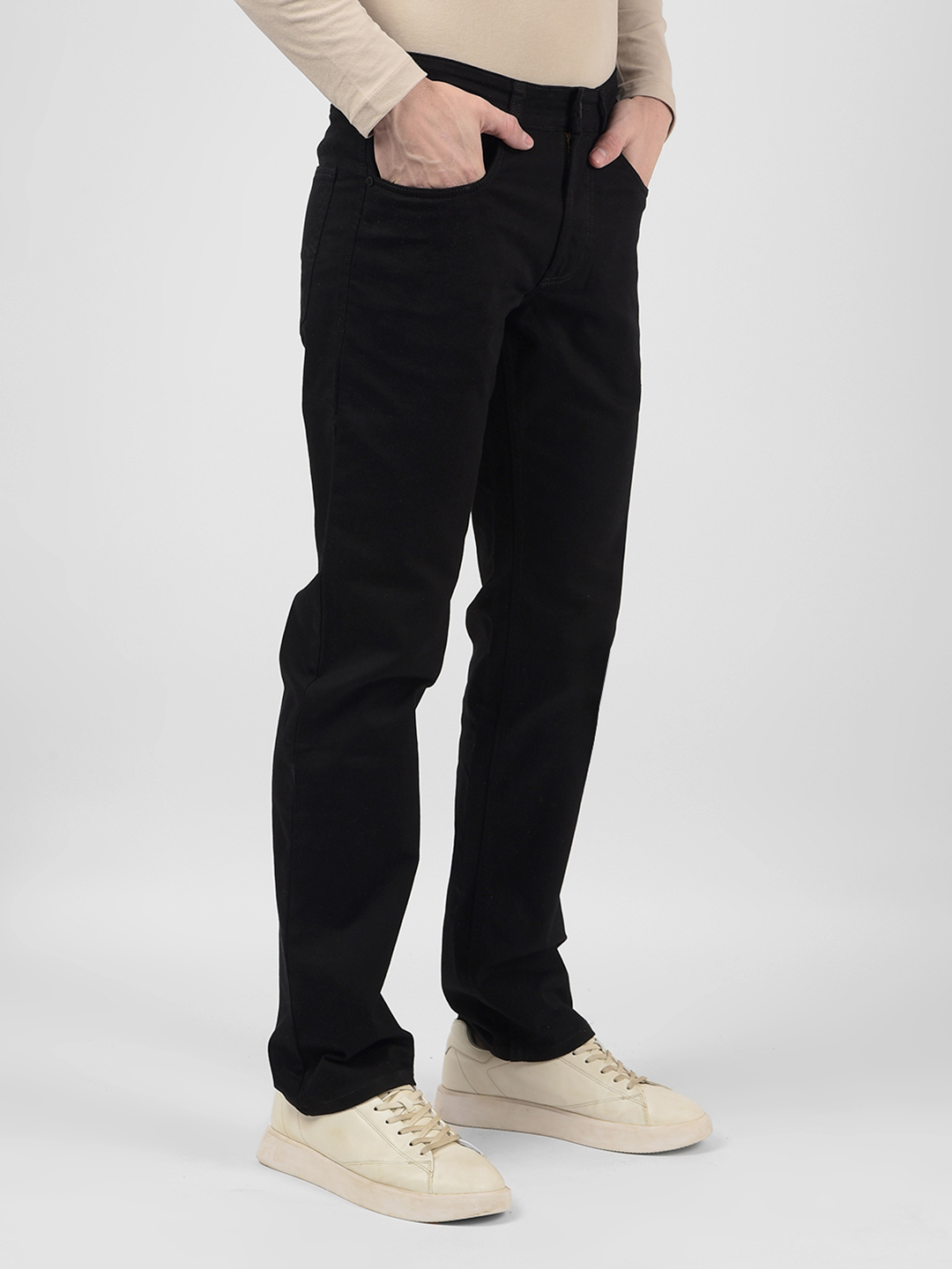 Numero Uno Men Solid Black Jeans